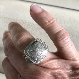 Genuine diamond pave ring size 6